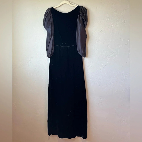 Vintage Velvet Dress Black Goth Whimsigoth Dark Romantic vampire HOCO victorian - Picture 1 of 13